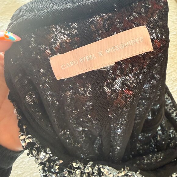 ✨ Carli Bybel x Missguided FULL SET embellished pants / bandeau top / choker✨ - Picture 7 of 7